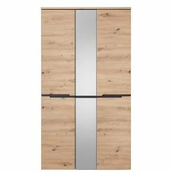105x192x38 Cm Dielen Kleiderschrank Mit Spiegel - Kuetra