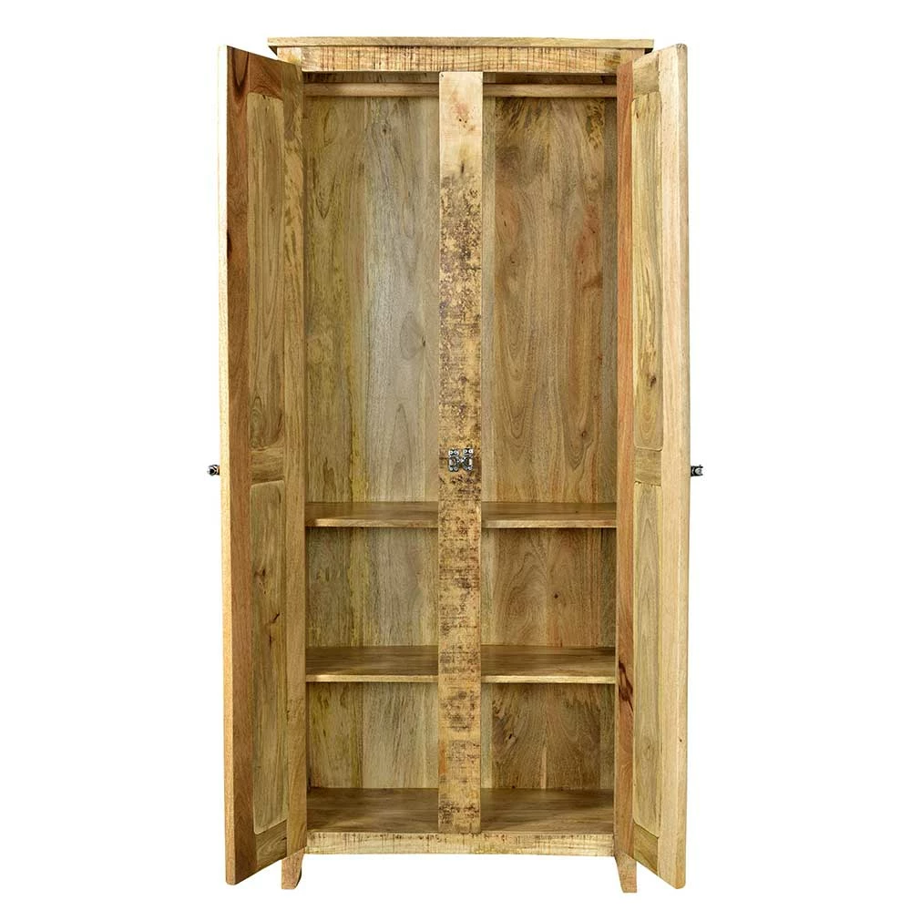 2-türiger Design Dielenschrank Aus Mangobaum - Suennas 6 2-türiger Design Dielenschrank Aus Mangobaum - Suennas – Bild 4