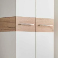 2-türiger Dielenschrank In Weiß & Eiche - Vicanossa -wohnen.de-Shop 2 tueriger dielenschrank in weiss eiche 59x199x40 cm vicanossa 02