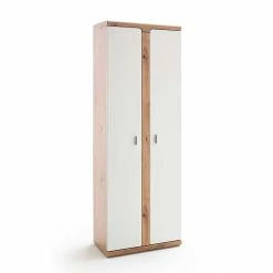 2-türiger Dielenschrank In Weiß & Wildeiche Optik - Ipranos