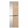 2-türiger Dielenschrank Mit Spiegel & Wildeiche Dekor - Kuetra -wohnen.de-Shop 2 tueriger dielenschrank mit spiegel wildeiche dekor korpus dunkelgrau kuetra 01