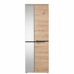 2-türiger Dielenschrank Mit Spiegel & Wildeiche Dekor - Kuetra