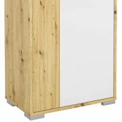 2-türiger Garderobenschrank 61x193x39 Cm - Naidatia 11 2-türiger Garderobenschrank 61x193x39 Cm - Naidatia -wohnen.de-Shop 2 tueriger garderobenschrank 61x193x39 cm in asteiche weiss hochglanz naidatia 04