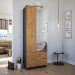 2-türiger Schuhschrank In Zwei Größen Mit Spiegel - Roco