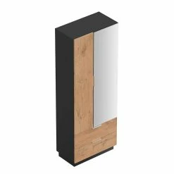 2-türiger Schuhschrank In Zwei Größen Mit Spiegel - Roco -wohnen.de-Shop 2 tueriger schuhschrank in zwei groessen mit spiegel zwei schubladen roco 05