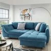 250x84x190 Sofaecke In Blau Mit Schlaffunktion - Canarius -wohnen.de-Shop 250x84x190 sofaecke in blau mit schlaffunktion drei sitzplaetzen canarius 01