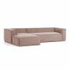 3 Sitzer Cord Ecksofa In Rosa - Zandras -wohnen.de-Shop 3 sitzer cord ecksofa in rosa mit schaumstoff polsterung zandras 01