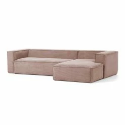 3 Sitzer Cord Ecksofa In Rosa - Zandras -wohnen.de-Shop 3 sitzer cord ecksofa in rosa mit schaumstoff polsterung zandras 02