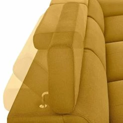 3-Sitzer Ecksofa In Gelb & Chrom - Vreneturia -wohnen.de-Shop 3 sitzer ecksofa in gelb chrom mit verstellbarer rueckenhoehe vreneturia 05