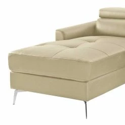 3er L-Sofa Aus Kunstleder In Creme - Reyras -wohnen.de-Shop 3er l sofa aus kunstleder in creme mit verstellbarer rueckenhoehe reyras 05