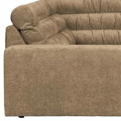 4-Sitzer Polsterecke Mit Armlehnen - Carcoar -wohnen.de-Shop 4 sitzer polsterecke mit armlehnen in hellbraun strukturstoff carcoar 03