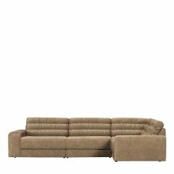 4-Sitzer Polsterecke Mit Armlehnen - Carcoar -wohnen.de-Shop 4 sitzer polsterecke mit armlehnen in hellbraun strukturstoff carcoar f