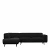 4-Sitzer Sofaecke Mit Federkern - Timor -wohnen.de-Shop 4 sitzer sofaecke mit federkern in dunkelgrau schwarz timor 01