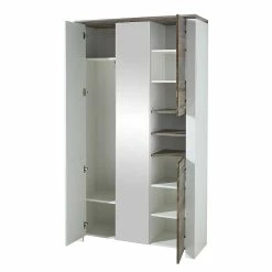4-türiger Dielenschrank Mit 2 Fächern - Assenda -wohnen.de-Shop 4 tueriger dielenschrank mit 2 faechern spiegel 112x198x39 cm assenda 03