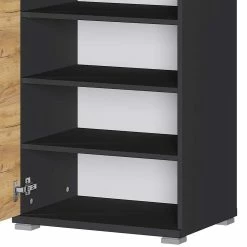 54x200x40 Garderobenschrank In Wildeiche & Grau - Orsecca -wohnen.de-Shop 54x200x40 garderobenschrank in wildeiche grau mit gedaempfter tuer orsecca 04