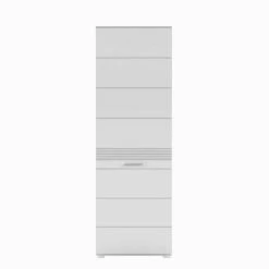 55x190x37 Hochglanz Flurschrank In Weiß - Sumatra -wohnen.de-Shop 55x190x37 hochglanz flurschrank in weiss 1 tuerig sumatra 02