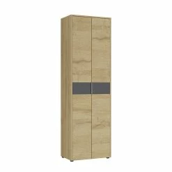 60x197x40 Flur Schrank In Wildeiche & Grau - Diross