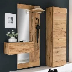 60x200x40 Flur Hochschrank In Modernem Design - Macusos -wohnen.de-Shop 60x200x40 flur hochschrank in modernem design in eiche 1 tuerig macusos 02