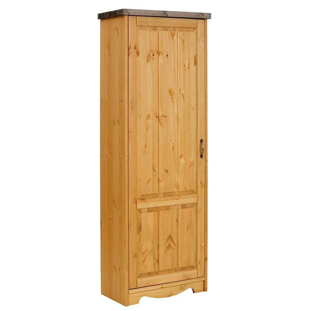 69x190x37 1-türiger Garderobenschrank Massiv - Ostanzia 4 69x190x37 1-türiger Garderobenschrank Massiv - Ostanzia – Bild 2