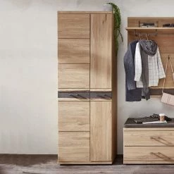 71x202x39 Flurschrank Mit Wildeiche Furniert - Lidaziru