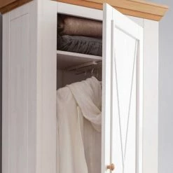 79x214x42 Garderobenschrank Im Landhausstil - Elvelina 13 79x214x42 Garderobenschrank Im Landhausstil - Elvelina -wohnen.de-Shop 79x214x42 garderobenschrank im landhausstil in weiss eiche aus kiefer elvelina 05