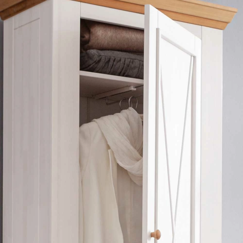 79x214x42 Garderobenschrank Im Landhausstil - Elvelina 8 79x214x42 Garderobenschrank Im Landhausstil - Elvelina – Bild 6