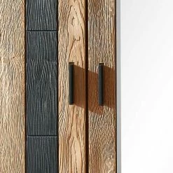 85x201x38 Design Garderobenschrank Mit Spiegel - Elprisca -wohnen.de-Shop 85x201x38 design garderobenschrank mit spiegel aus wildeiche natur grau elprisca 04