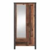 94x194x40 Garderobe Schrank Mit Spiegel - Firodras -wohnen.de-Shop 94x194x40 garderobe schrank mit spiegel 2 tuerig schublade firodras 01