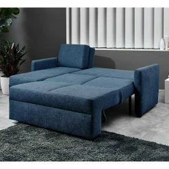 Blaue Funktionsecke Mit Bettkasten - Buleta -wohnen.de-Shop blaue funktionsecke mit bettkasten ruecken echt bezogen buleta 04