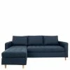 Blaue Stoff Eckcouch - Schenkel Links Oder Rechts - Elbow -wohnen.de-Shop blaue stoff eckcouch schenkel links oder rechts mit holzbeinen in natur elbow 01
