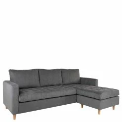 Cordstoff Ecksofa In Grau - Monchy 9 Cordstoff Ecksofa In Grau - Monchy -wohnen.de-Shop cordstoff ecksofa in grau mit holzbeinen aus buche monchy f
