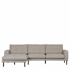 Couchecke In Beigegrau Stoff - Tenno -wohnen.de-Shop couchecke in beigegrau stoff und schwarz metallfuesse tenno 02