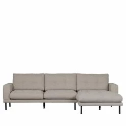 Couchecke In Beigegrau Stoff - Tenno -wohnen.de-Shop couchecke in beigegrau stoff und schwarz metallfuesse tenno 05