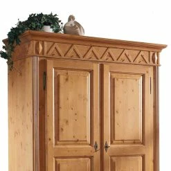 Dielenkleiderschrank Terezza Aus Fichte Massiv 9 Dielenkleiderschrank Terezza Aus Fichte Massiv -wohnen.de-Shop dielenkleiderschrank fichte massiv anitk lackiert terezza 02