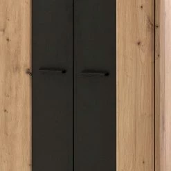 Doppeltür Garderobenschrank Modern - Larinca 11 Doppeltür Garderobenschrank Modern - Larinca -wohnen.de-Shop doppeltuer garderobenschrank modern in eichefarben anthrazit larinca 04