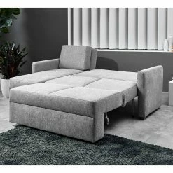 Eckcouch Mit Bettfunktion In Silber Grau - Enzo -wohnen.de-Shop eckcouch mit bettfunktion in silber grau 3 sitzer mit bettkasten enzo 04