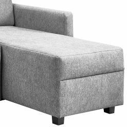 Eckcouch Mit Bettfunktion In Silber Grau - Enzo -wohnen.de-Shop eckcouch mit bettfunktion in silber grau 3 sitzer mit bettkasten enzo 05