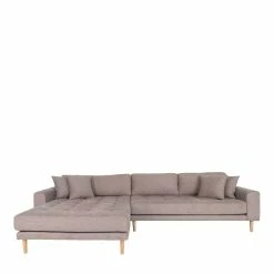 Ecksofa In Beigegrau Stoff - Oyal -wohnen.de-Shop ecksofa in beigegrau stoff mit holzbeinen skandi chic oyal 02