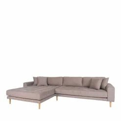 Ecksofa In Beigegrau Stoff - Oyal -wohnen.de-Shop ecksofa in beigegrau stoff mit holzbeinen skandi chic oyal f