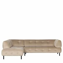 Ecksofa In Creme Samt - Montreneva -wohnen.de-Shop ecksofa in creme samt mit vier sitzplaetzen 267x77x205 montreneva 02