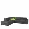 Ecksofa Mit Fünf Sitzplätzen - Naebo -wohnen.de-Shop ecksofa mit fuenf sitzplaetzen in dunkelgrau kunstleder chrom naebo 01