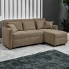 Ecksofa Mit Schlaffunktion In Taupe - Movito -wohnen.de-Shop ecksofa mit schlaffunktion in taupe drei sitzplaetze bettkasten movito 01
