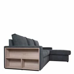 Ecksofa Mit Seitenregal & Bettfunktion - Cilarisa -wohnen.de-Shop ecksofa mit seitenregal bettfunktion in dunkelgrau modern cilarisa 04