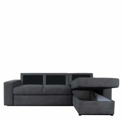 Ecksofa Mit Seitenregal & Bettfunktion - Cilarisa -wohnen.de-Shop ecksofa mit seitenregal bettfunktion in dunkelgrau modern cilarisa 05