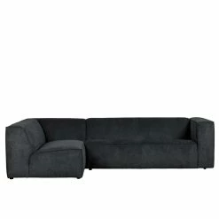 Federkern Eckgarnitur In Anthrazit Cord - Vanencia -wohnen.de-Shop federkern eckgarnitur in anthrazit cord ruecken echt bezogen vanencia 02