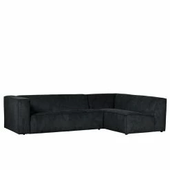 Federkern Eckgarnitur In Anthrazit Cord - Vanencia -wohnen.de-Shop federkern eckgarnitur in anthrazit cord ruecken echt bezogen vanencia 04