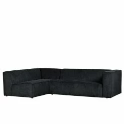 Federkern Eckgarnitur In Anthrazit Cord - Vanencia -wohnen.de-Shop federkern eckgarnitur in anthrazit cord ruecken echt bezogen vanencia f