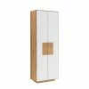 Flur Kleiderschrank Mit Weißem Glas - Mandrey -wohnen.de-Shop flur kleiderschrank mit weissem glas holz wildeiche teilmassiv mandrey 01