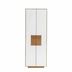 Flur Kleiderschrank Mit Weißem Glas - Mandrey -wohnen.de-Shop flur kleiderschrank mit weissem glas holz wildeiche teilmassiv mandrey 02