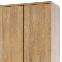 Flurschrank Mit Offenem Bügelgestell - Truvisas -wohnen.de-Shop flurschrank mit offenem buegelgestell in wildeiche dekor schwarz truvisas 04